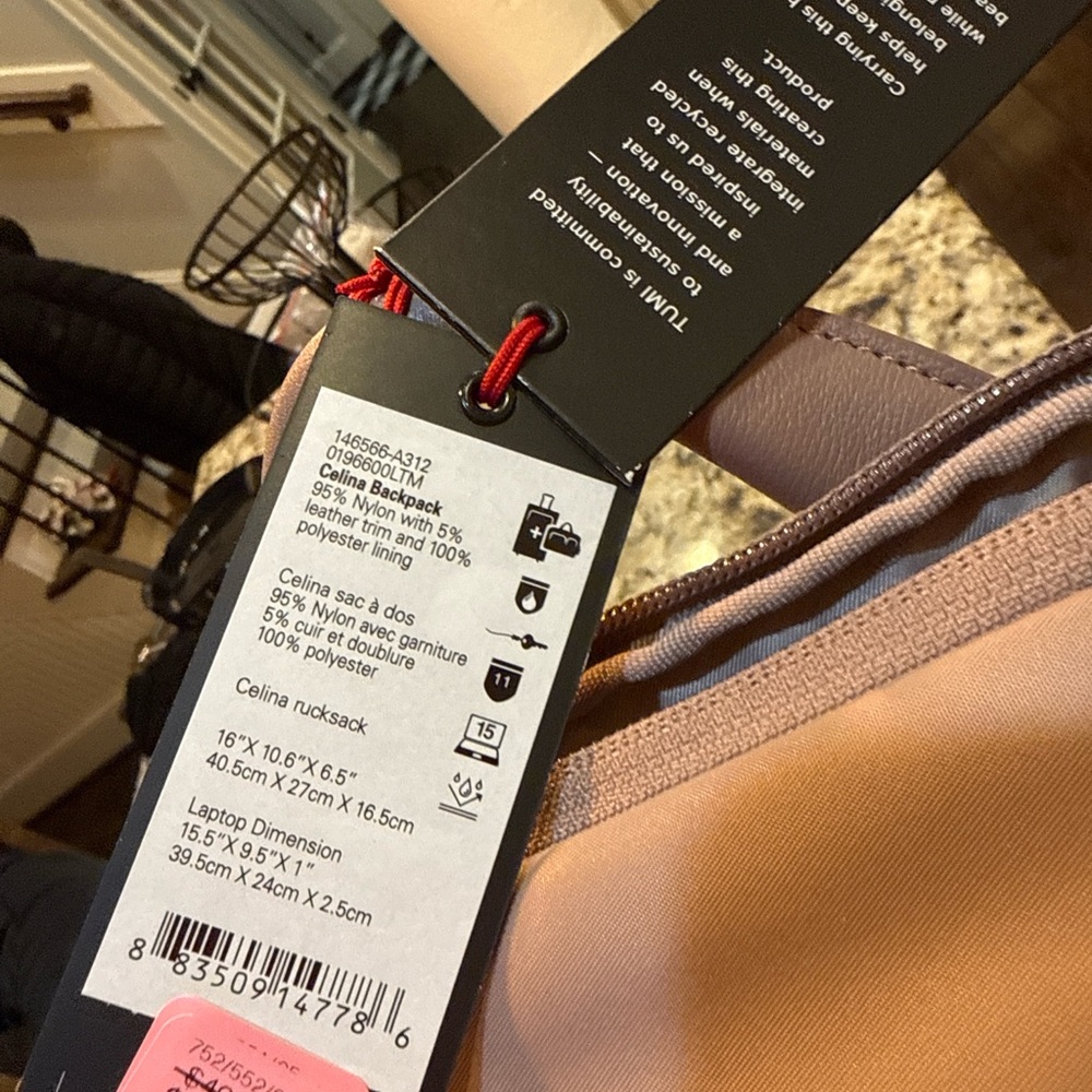 TUMI Voyageur Light Mauve Backpack - Picture 8 of 8